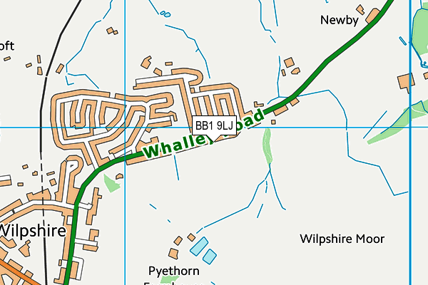BB1 9LJ map - OS VectorMap District (Ordnance Survey) BB1 9LJ map - OS VectorMap District (Ordnance Survey)