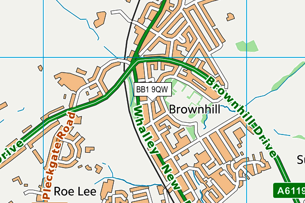BB1 9QW map - OS VectorMap District (Ordnance Survey) BB1 9QW map - OS VectorMap District (Ordnance Survey)