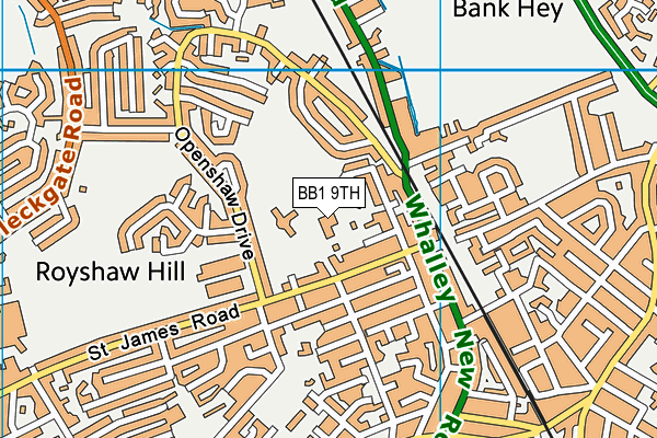 BB1 9TH map - OS VectorMap District (Ordnance Survey) BB1 9TH map - OS VectorMap District (Ordnance Survey)
