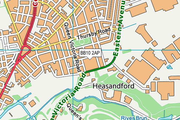 BB10 2AP map - OS VectorMap District (Ordnance Survey)