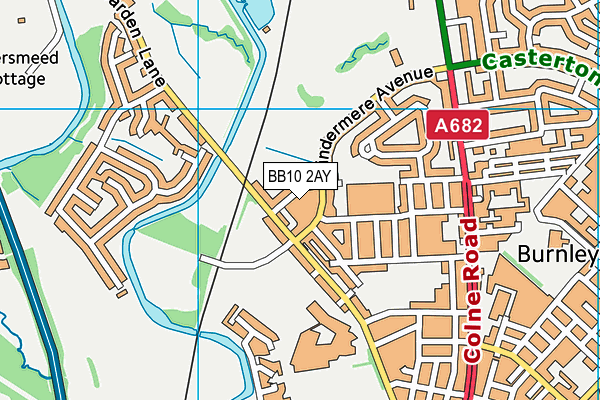 BB10 2AY map - OS VectorMap District (Ordnance Survey) BB10 2AY map - OS VectorMap District (Ordnance Survey)