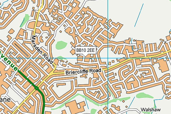 BB10 2EE map - OS VectorMap District (Ordnance Survey) BB10 2EE map - OS VectorMap District (Ordnance Survey)