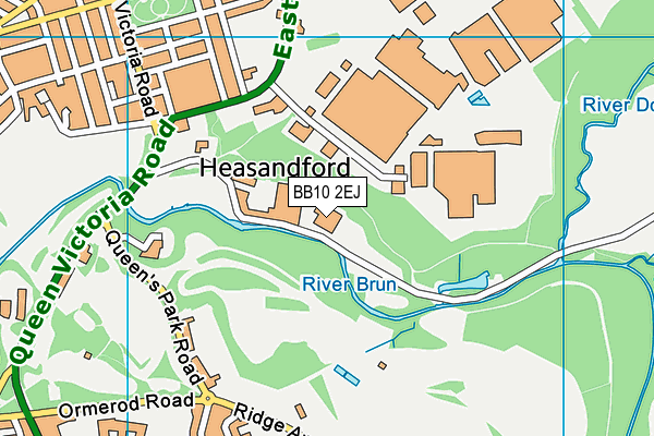 BB10 2EJ map - OS VectorMap District (Ordnance Survey)