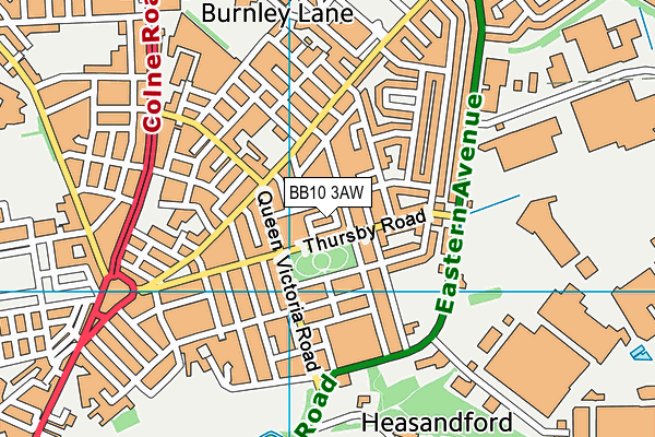 BB10 3AW map - OS VectorMap District (Ordnance Survey) BB10 3AW map - OS VectorMap District (Ordnance Survey)