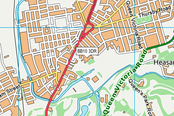 BB10 3DR map - OS VectorMap District (Ordnance Survey) BB10 3DR map - OS VectorMap District (Ordnance Survey)