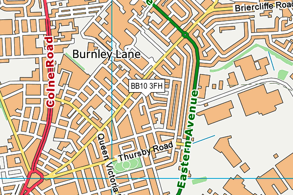BB10 3FH map - OS VectorMap District (Ordnance Survey) BB10 3FH map - OS VectorMap District (Ordnance Survey)