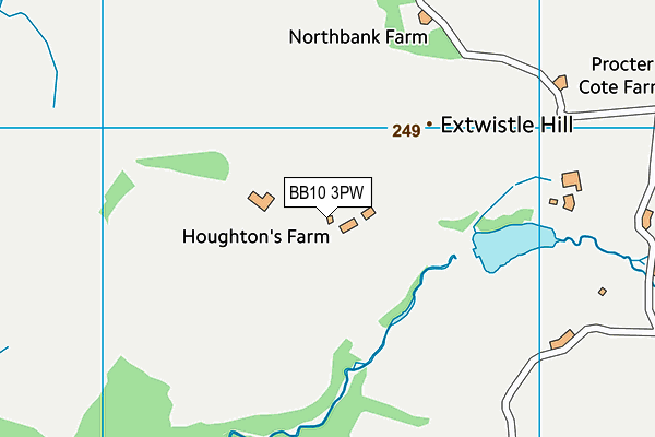 BB10 3PW map - OS VectorMap District (Ordnance Survey)