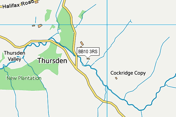 BB10 3RS map - OS VectorMap District (Ordnance Survey)