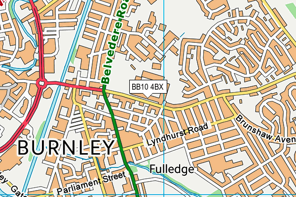 BB10 4BX map - OS VectorMap District (Ordnance Survey) BB10 4BX map - OS VectorMap District (Ordnance Survey)