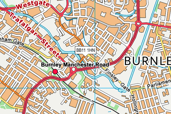BB11 1HN map - OS VectorMap District (Ordnance Survey) BB11 1HN map - OS VectorMap District (Ordnance Survey)