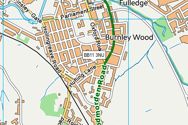 BB11 3NU map - OS VectorMap District (Ordnance Survey)