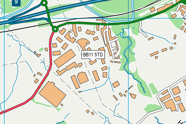 BB11 5TD map - OS VectorMap District (Ordnance Survey) BB11 5TD map - OS VectorMap District (Ordnance Survey)