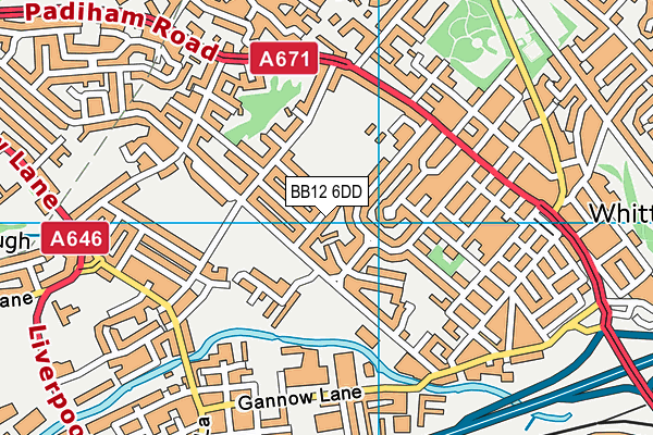 BB12 6DD map - OS VectorMap District (Ordnance Survey) BB12 6DD map - OS VectorMap District (Ordnance Survey)