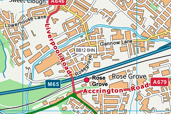 BB12 6HN map - OS VectorMap District (Ordnance Survey) BB12 6HN map - OS VectorMap District (Ordnance Survey)