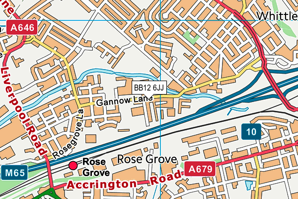 BB12 6JJ map - OS VectorMap District (Ordnance Survey)