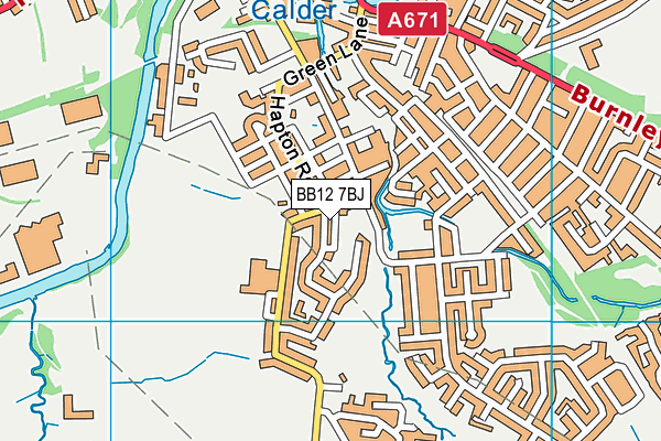 BB12 7BJ map - OS VectorMap District (Ordnance Survey) BB12 7BJ map - OS VectorMap District (Ordnance Survey)