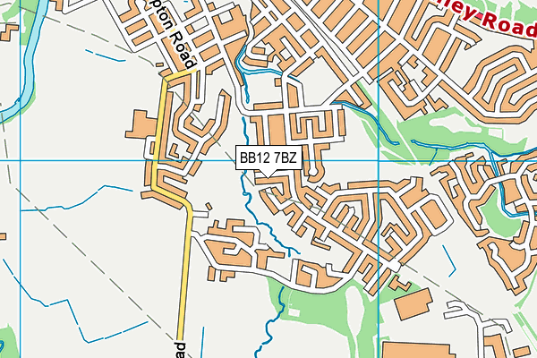 BB12 7BZ map - OS VectorMap District (Ordnance Survey) BB12 7BZ map - OS VectorMap District (Ordnance Survey)