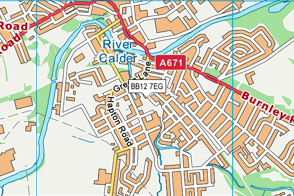 BB12 7EG map - OS VectorMap District (Ordnance Survey) BB12 7EG map - OS VectorMap District (Ordnance Survey)