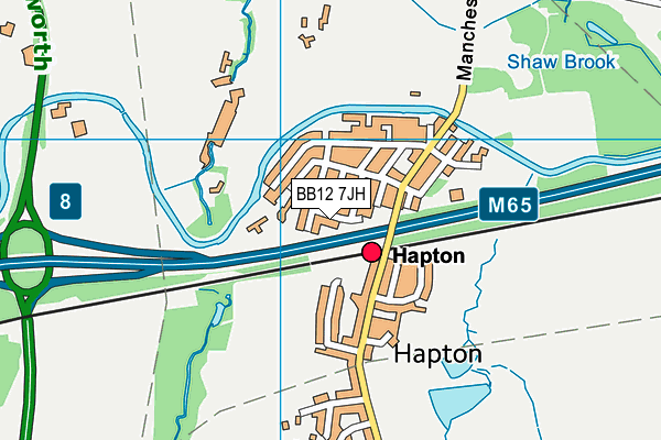 BB12 7JH map - OS VectorMap District (Ordnance Survey) BB12 7JH map - OS VectorMap District (Ordnance Survey)