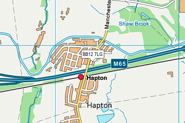BB12 7LG map - OS VectorMap District (Ordnance Survey) BB12 7LG map - OS VectorMap District (Ordnance Survey)