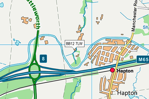 BB12 7LW map - OS VectorMap District (Ordnance Survey) BB12 7LW map - OS VectorMap District (Ordnance Survey)