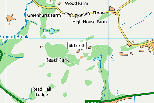 BB12 7RF map - OS VectorMap District (Ordnance Survey) BB12 7RF map - OS VectorMap District (Ordnance Survey)