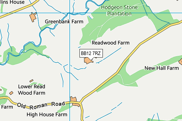 BB12 7RZ map - OS VectorMap District (Ordnance Survey) BB12 7RZ map - OS VectorMap District (Ordnance Survey)