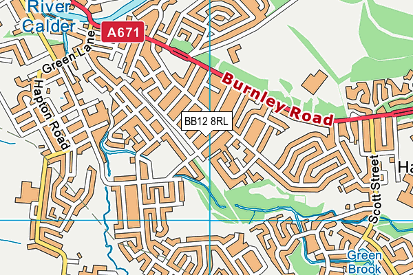 BB12 8RL map - OS VectorMap District (Ordnance Survey) BB12 8RL map - OS VectorMap District (Ordnance Survey)