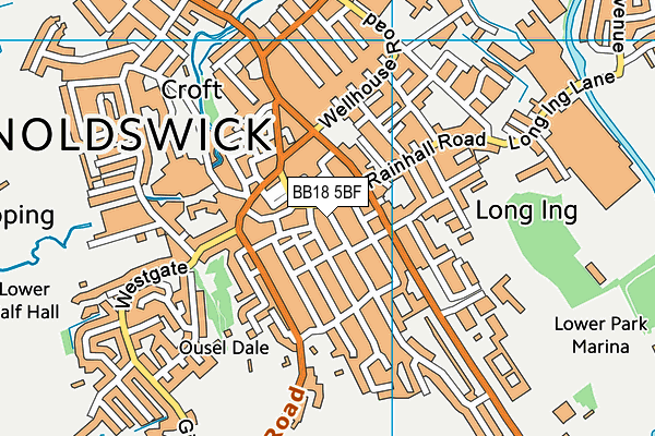 BB18 5BF map - OS VectorMap District (Ordnance Survey) BB18 5BF map - OS VectorMap District (Ordnance Survey)