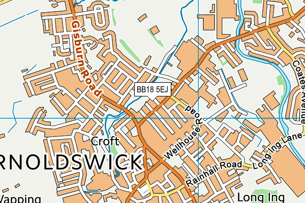 BB18 5EJ map - OS VectorMap District (Ordnance Survey) BB18 5EJ map - OS VectorMap District (Ordnance Survey)
