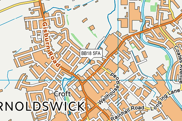 BB18 5FA map - OS VectorMap District (Ordnance Survey) BB18 5FA map - OS VectorMap District (Ordnance Survey)