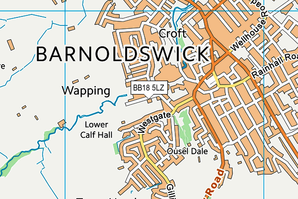 BB18 5LZ map - OS VectorMap District (Ordnance Survey) BB18 5LZ map - OS VectorMap District (Ordnance Survey)