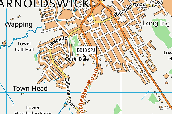 BB18 5PJ map - OS VectorMap District (Ordnance Survey) BB18 5PJ map - OS VectorMap District (Ordnance Survey)