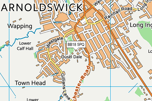 BB18 5PQ map - OS VectorMap District (Ordnance Survey) BB18 5PQ map - OS VectorMap District (Ordnance Survey)