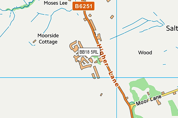 BB18 5RL map - OS VectorMap District (Ordnance Survey) BB18 5RL map - OS VectorMap District (Ordnance Survey)