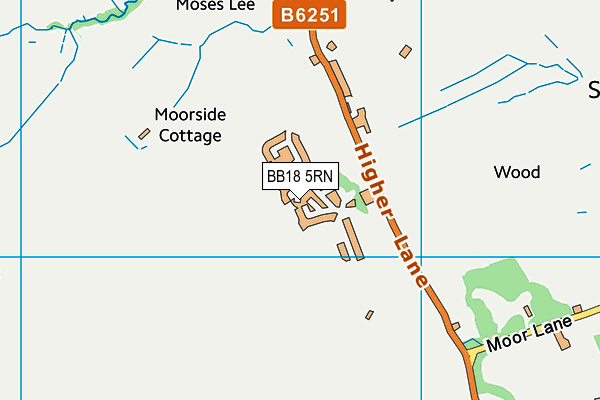 BB18 5RN map - OS VectorMap District (Ordnance Survey) BB18 5RN map - OS VectorMap District (Ordnance Survey)