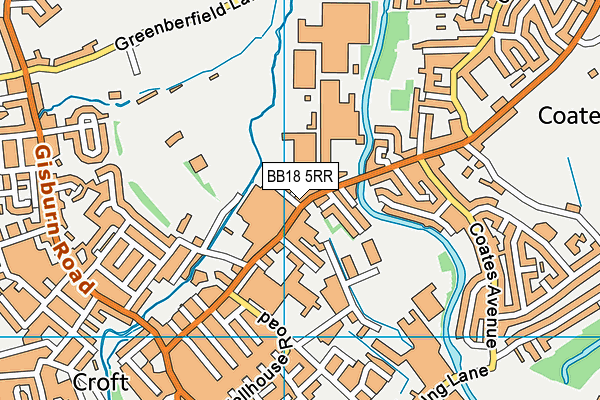 BB18 5RR map - OS VectorMap District (Ordnance Survey) BB18 5RR map - OS VectorMap District (Ordnance Survey)