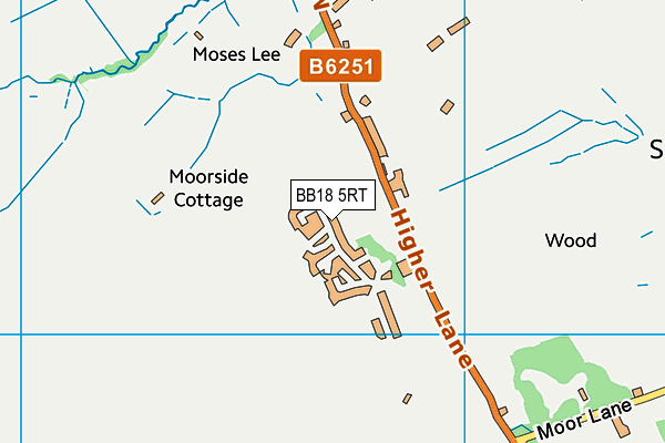 BB18 5RT map - OS VectorMap District (Ordnance Survey) BB18 5RT map - OS VectorMap District (Ordnance Survey)