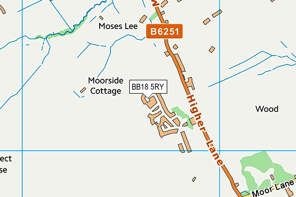 BB18 5RY map - OS VectorMap District (Ordnance Survey) BB18 5RY map - OS VectorMap District (Ordnance Survey)