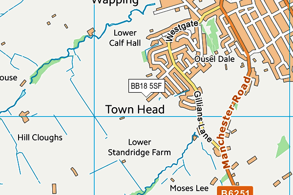 BB18 5SF map - OS VectorMap District (Ordnance Survey) BB18 5SF map - OS VectorMap District (Ordnance Survey)