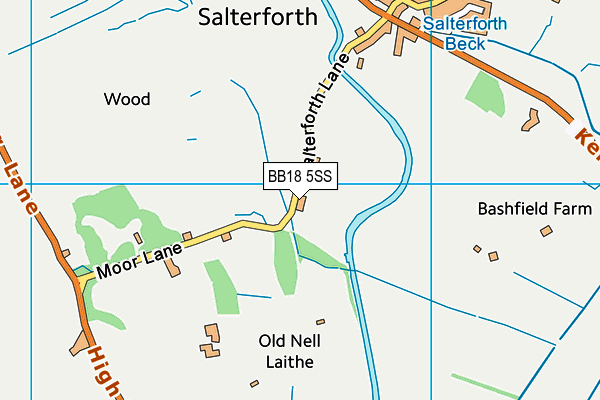 BB18 5SS map - OS VectorMap District (Ordnance Survey) BB18 5SS map - OS VectorMap District (Ordnance Survey)