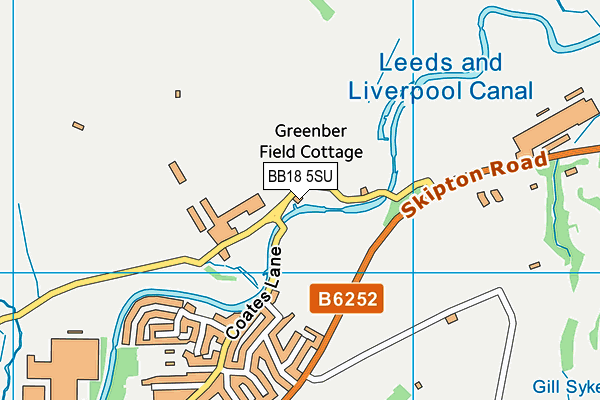 BB18 5SU map - OS VectorMap District (Ordnance Survey) BB18 5SU map - OS VectorMap District (Ordnance Survey)