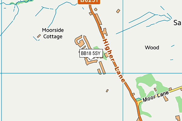BB18 5SY map - OS VectorMap District (Ordnance Survey) BB18 5SY map - OS VectorMap District (Ordnance Survey)