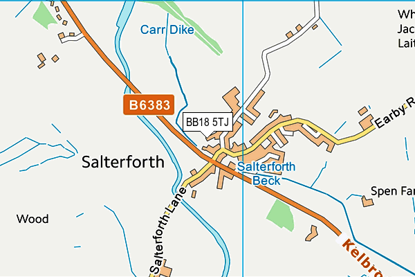 BB18 5TJ map - OS VectorMap District (Ordnance Survey) BB18 5TJ map - OS VectorMap District (Ordnance Survey)