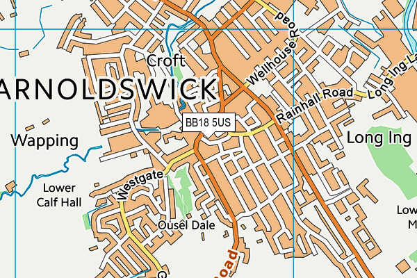 BB18 5US map - OS VectorMap District (Ordnance Survey) BB18 5US map - OS VectorMap District (Ordnance Survey)