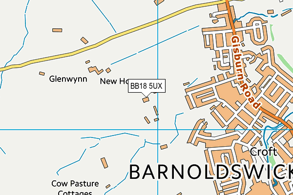 BB18 5UX map - OS VectorMap District (Ordnance Survey) BB18 5UX map - OS VectorMap District (Ordnance Survey)