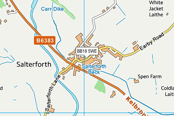 BB18 5WE map - OS VectorMap District (Ordnance Survey) BB18 5WE map - OS VectorMap District (Ordnance Survey)