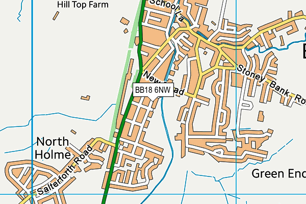 BB18 6NW map - OS VectorMap District (Ordnance Survey) BB18 6NW map - OS VectorMap District (Ordnance Survey)