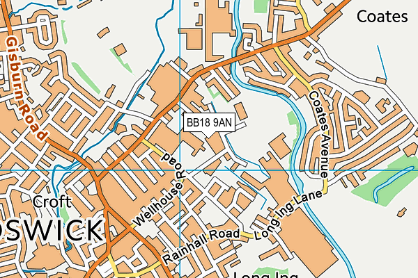 BB18 9AN map - OS VectorMap District (Ordnance Survey)