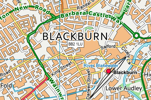 BB2 1LU map - OS VectorMap District (Ordnance Survey) BB2 1LU map - OS VectorMap District (Ordnance Survey)